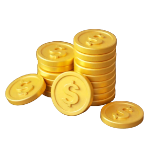 Virtual coins icon